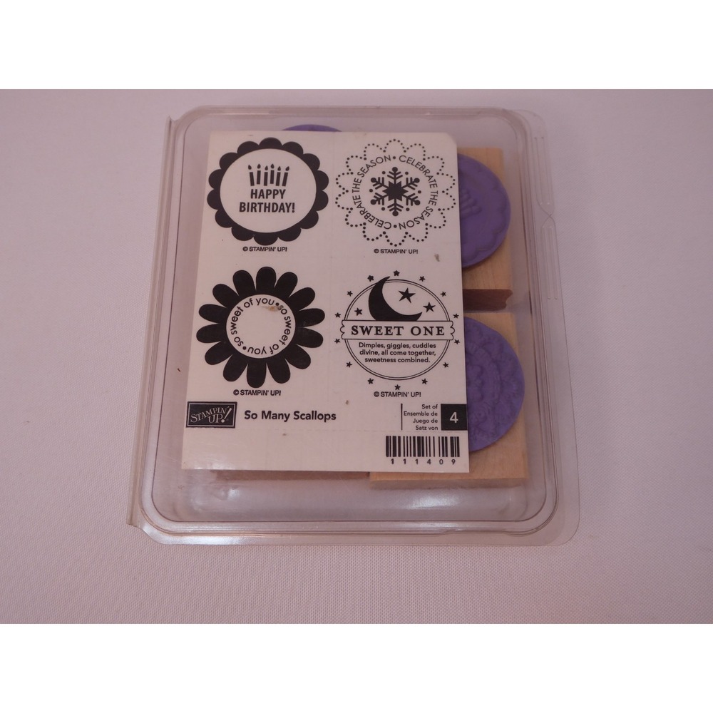 NEW Open Package Stampin Up! So Many Scallops Set of 4 Stamps